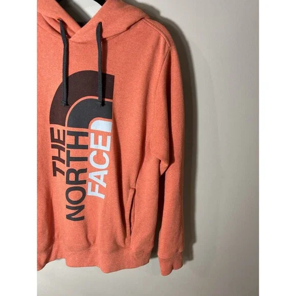 NORTH FACE Men's Medium Orange Hoodie Sweatshirt Outdoors Nature - Picture 6 of 9